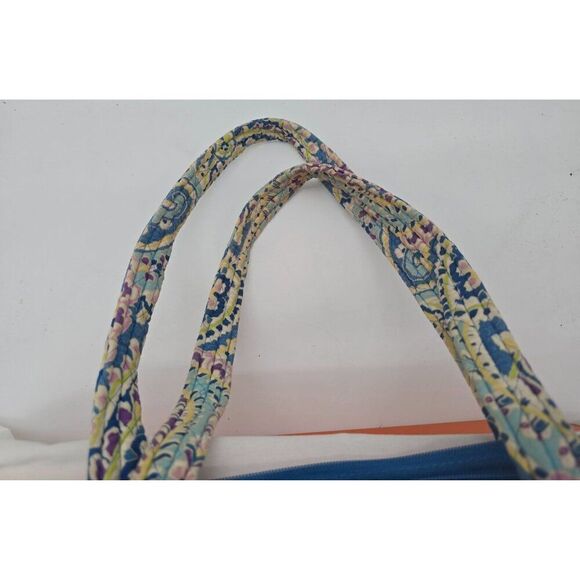 Vera Bradley Blue Paisley Quilted Shoulder Bag With Double Straps - Picture 5 of 10